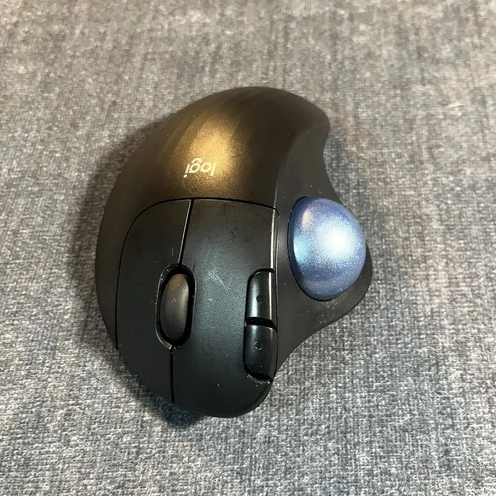 Logitech Ergo M575S Wireless Trackball Mouse Black Tested Working With Receiver